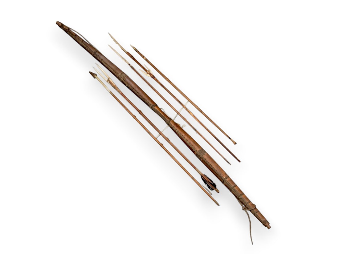 A 19th Century Eskimo Bow & Arrow Set (1 of 13)