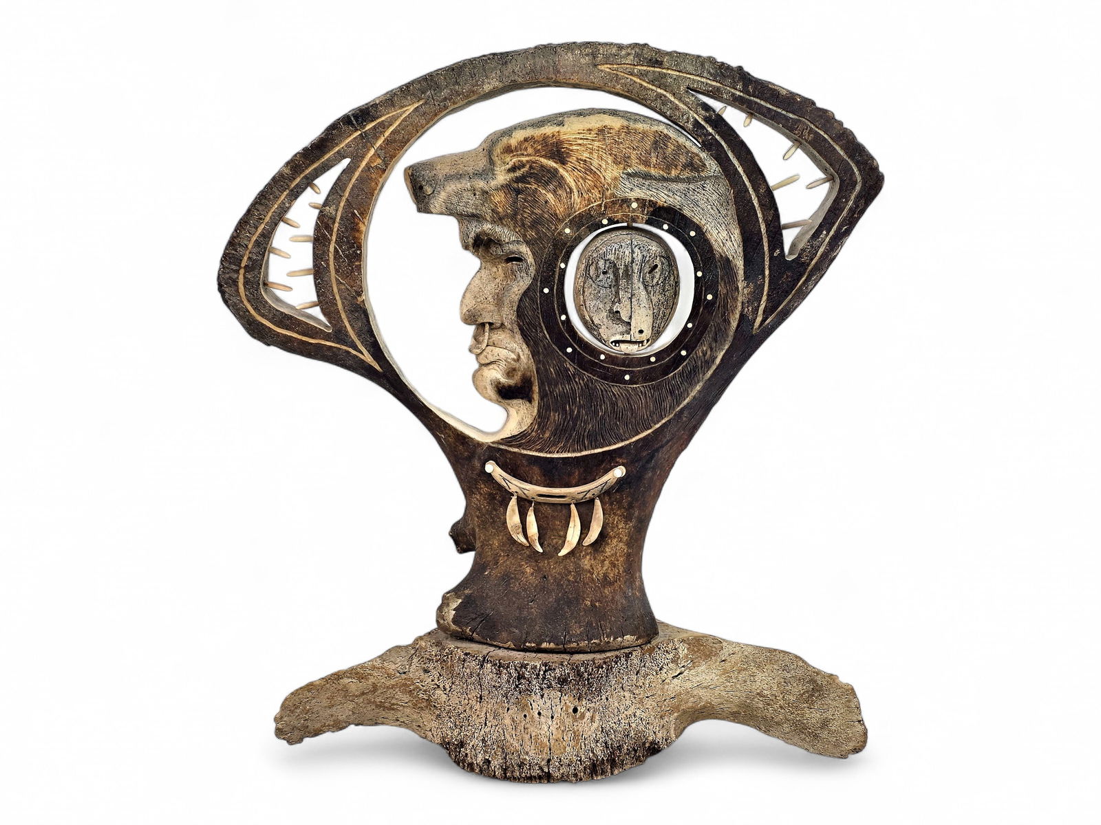 Whale Bone Scapula Carving - Richard Miller (1 of 16)