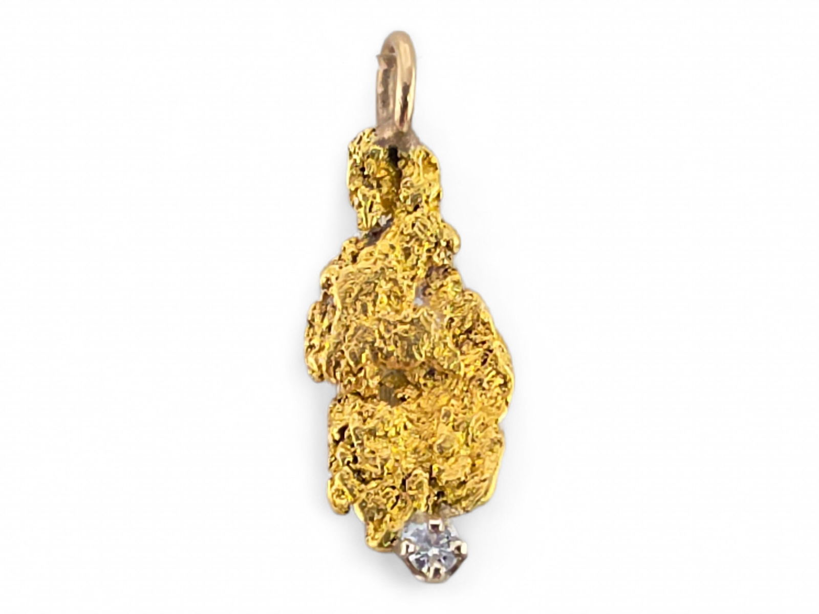 Gold Nugget & Diamond Pendant (1 of 3)