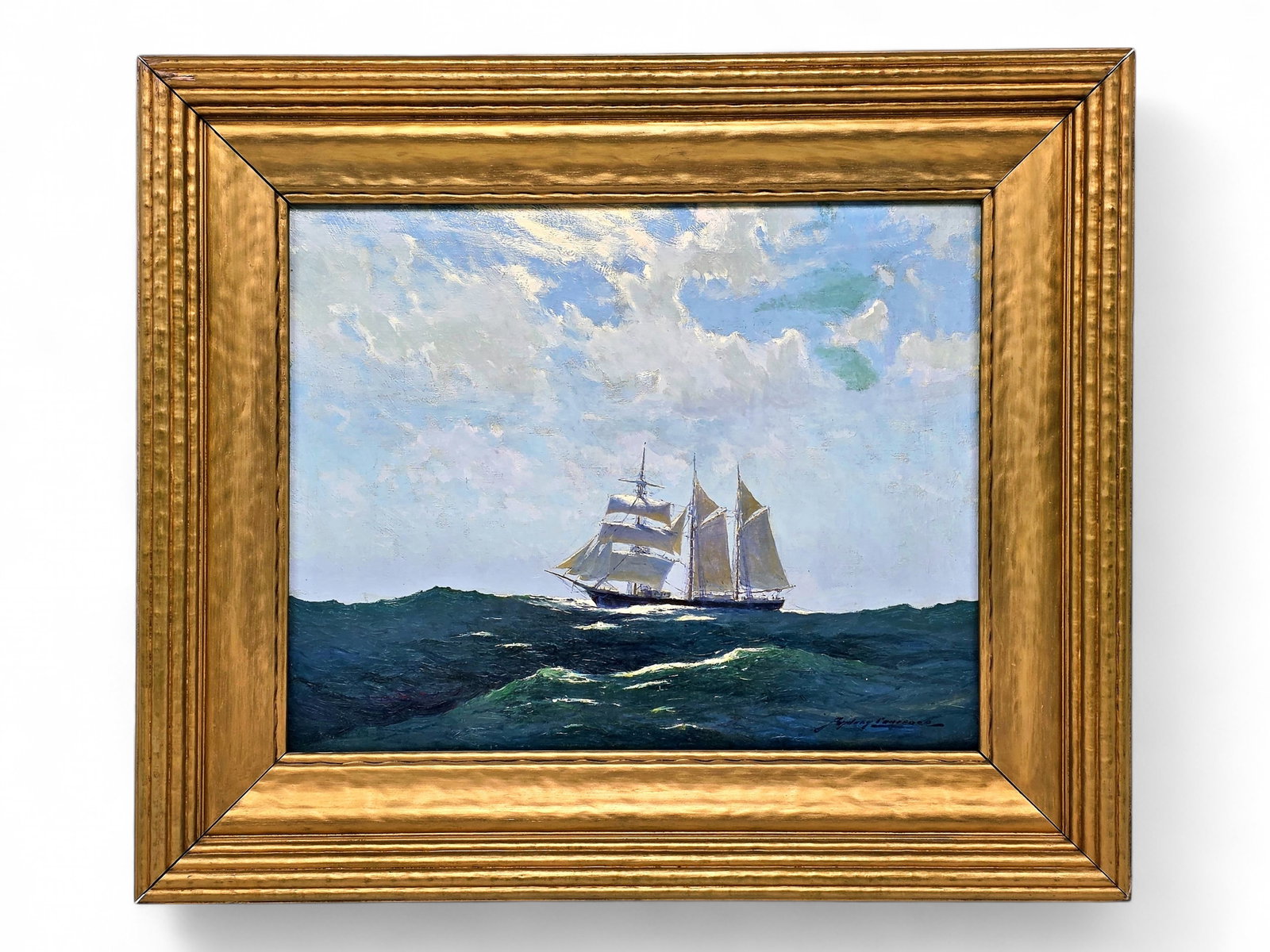 Sydney Laurence "Ship in Sunlight" Oil Painting (1 of 7)