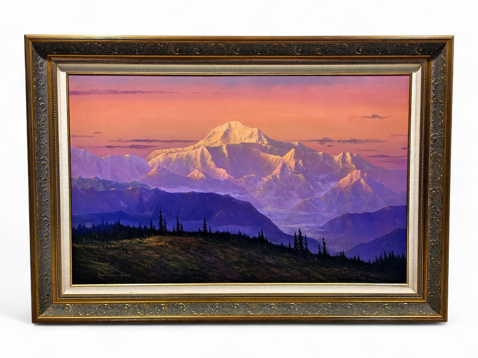 Ernest Robertson "McKinley - Wilderness Showdown" Monumental Oil Painting (1 of 6)
