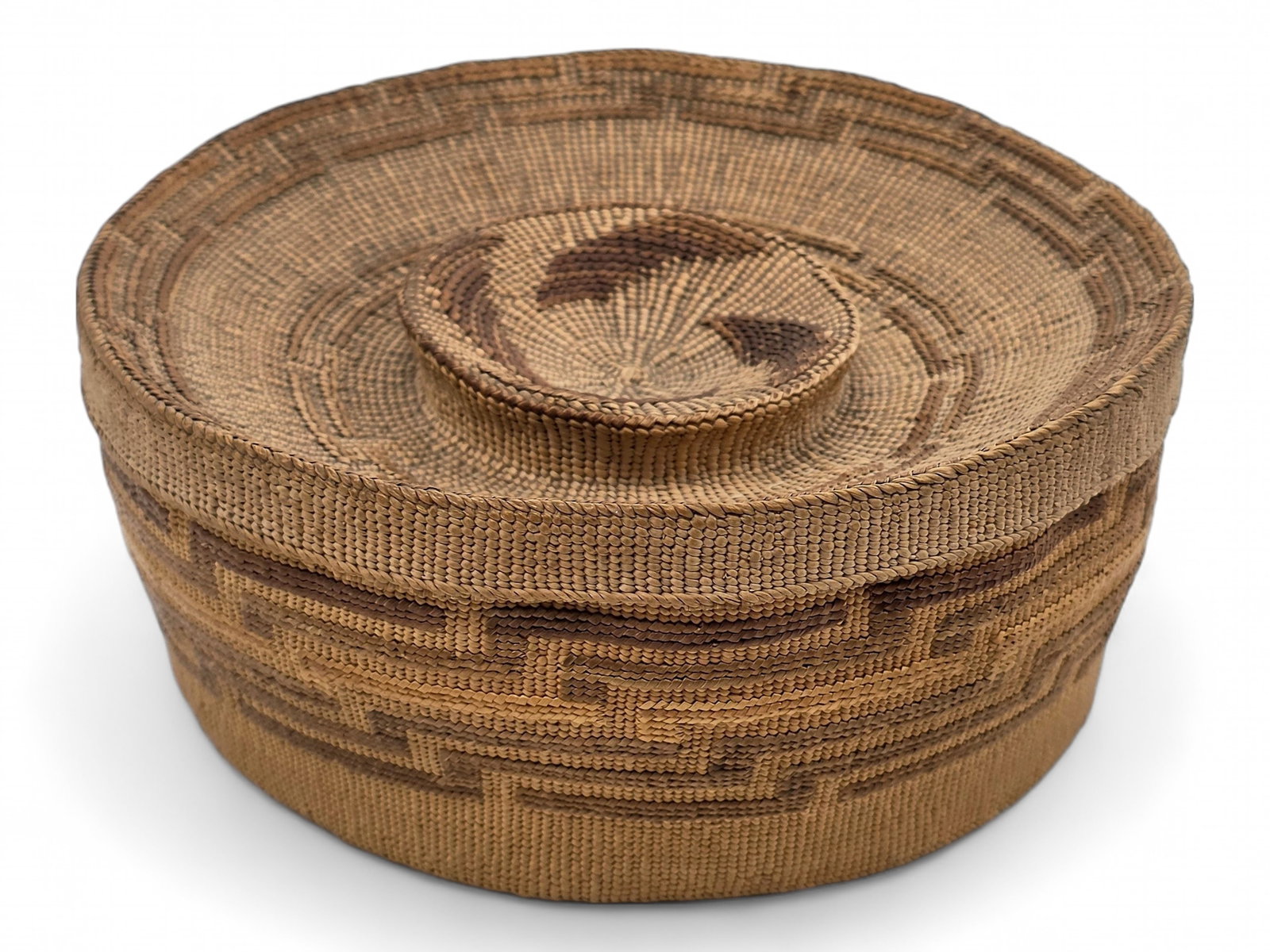Hand-Coiled Tlingit Rattle Top Basket (1 of 9)