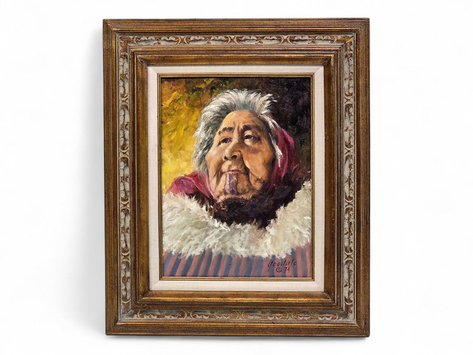 Harvey B. Goodale Oil Portrait of an Alaska Native Woman (1 of 4)