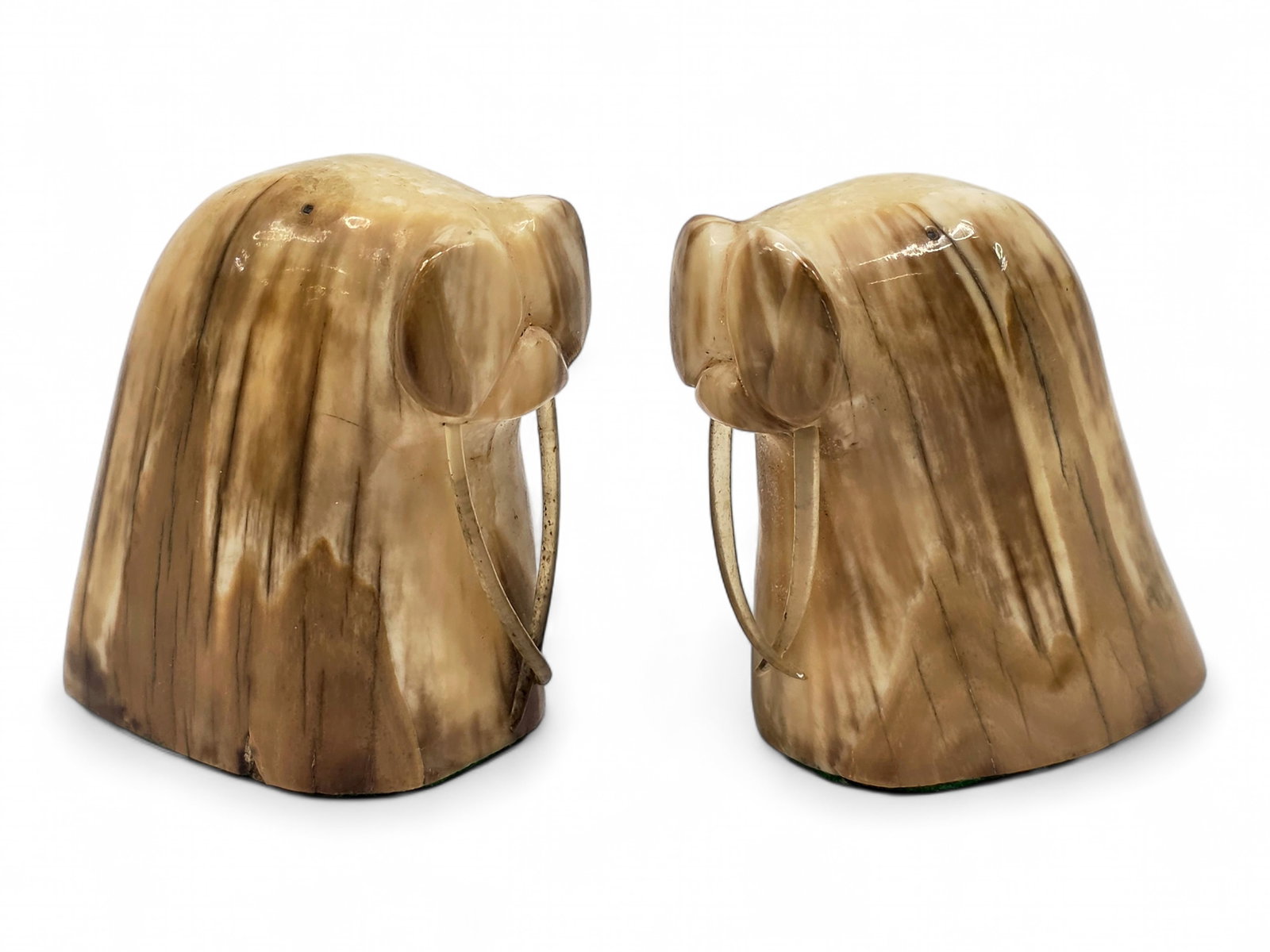 Pair of Fossilized Walrus Tusk Figural Salt & Pepper Shakers (1 of 13)