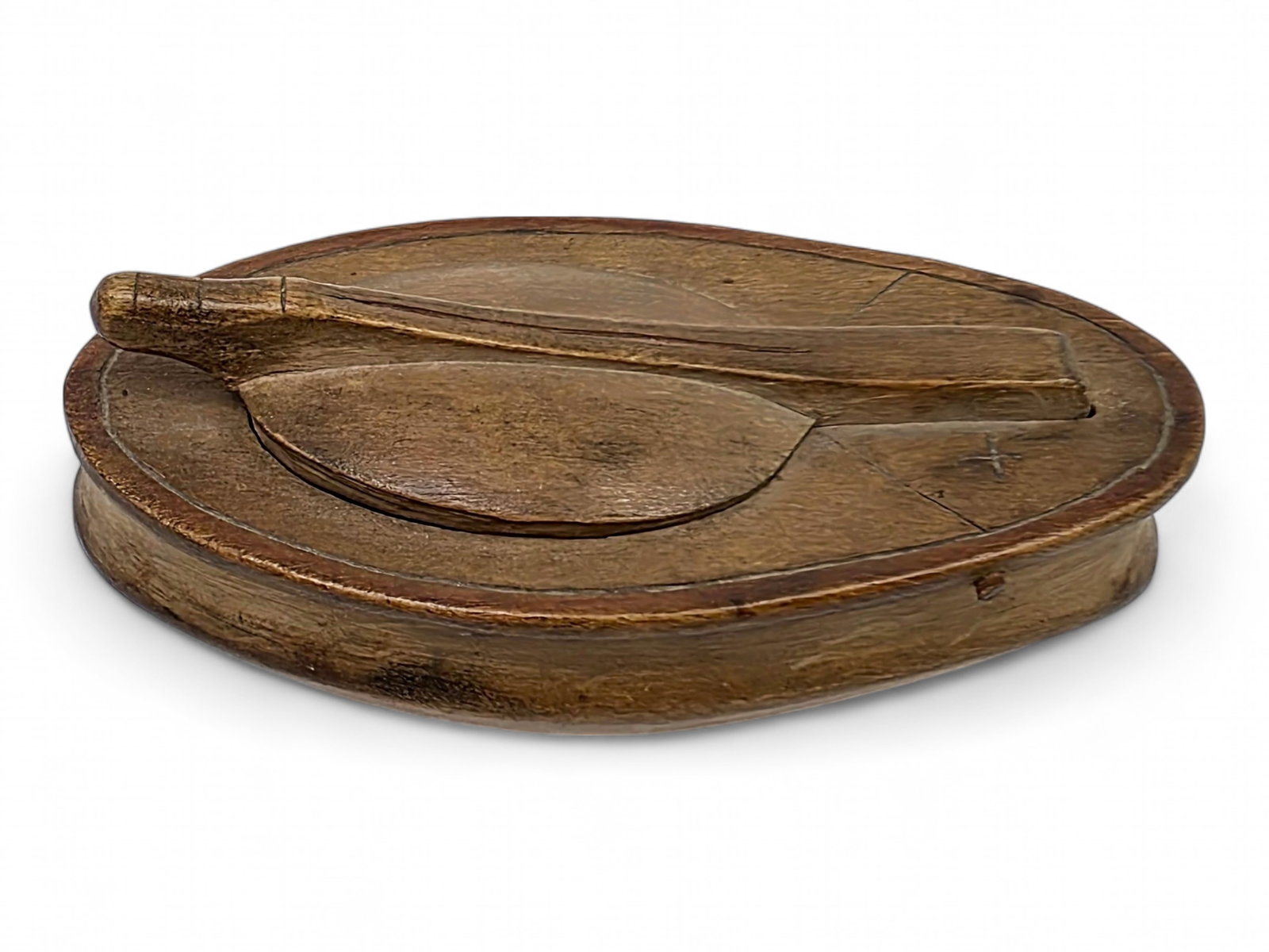 19th Century Inupiaq Carved Wooden Seal-Form Snuff Box (1 of 6)