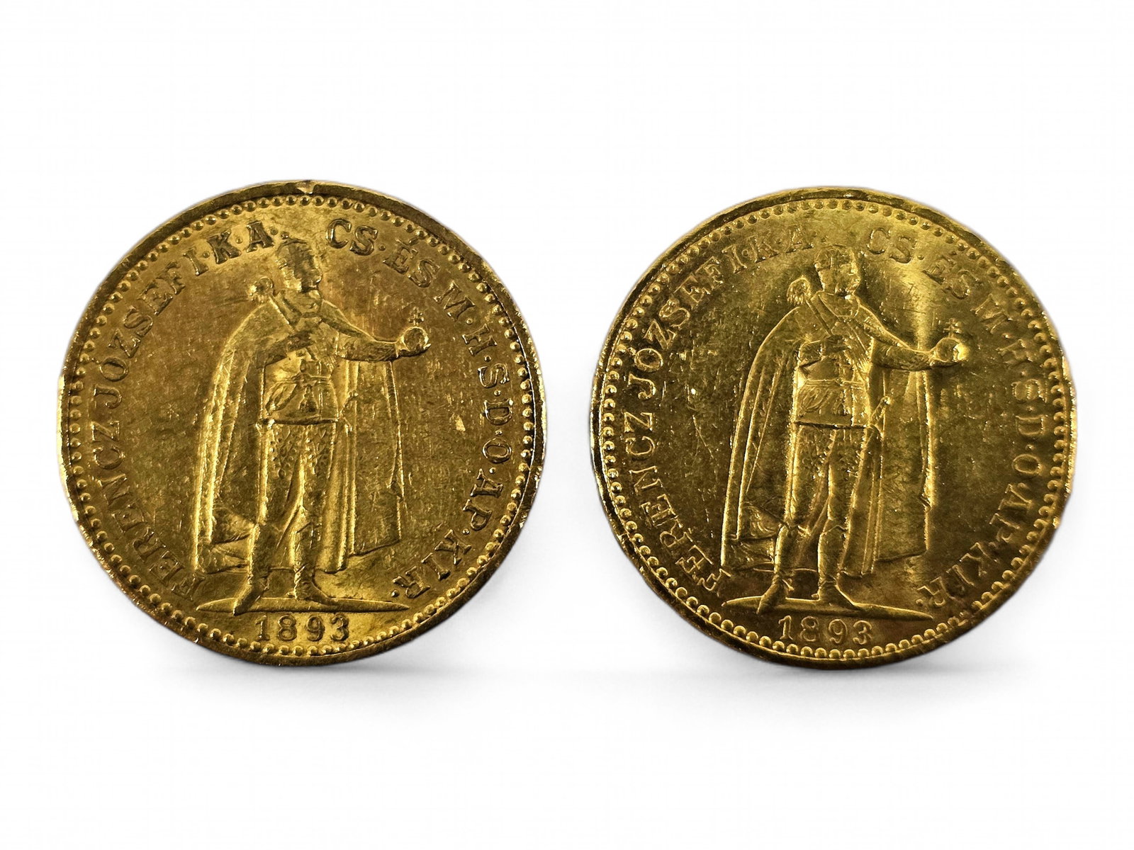 1893 Hungarian 20 Korona Gold Coins (1 of 6)