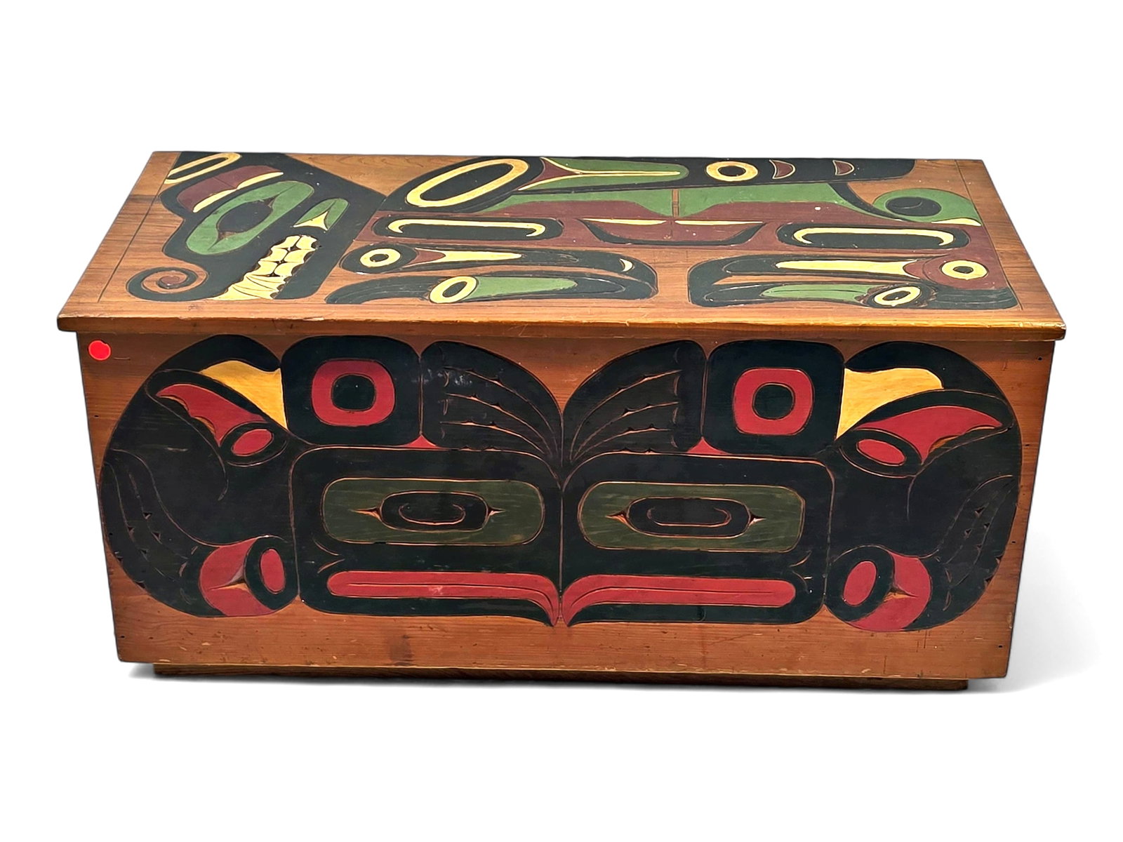 Kwakwaka'wakw Painted Cedar Blanket Chest (1 of 9)