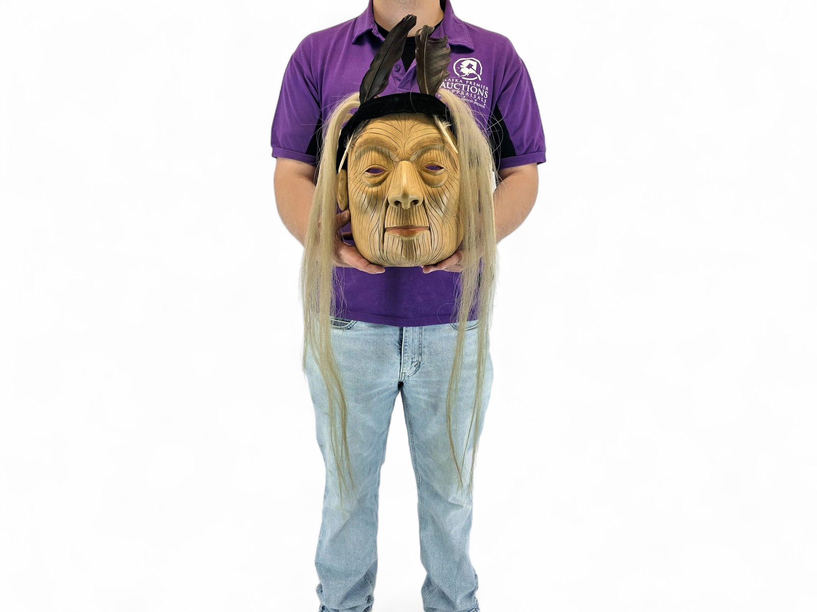 Haida-Style Elder Portrait Mask – Glen Rabena (1 of 11)