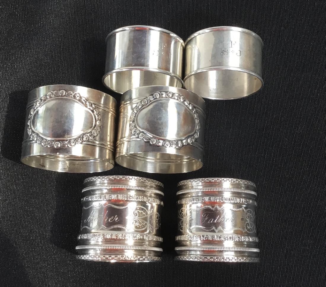 6 STERLING NAPKIN RINGS (1 of 2)
