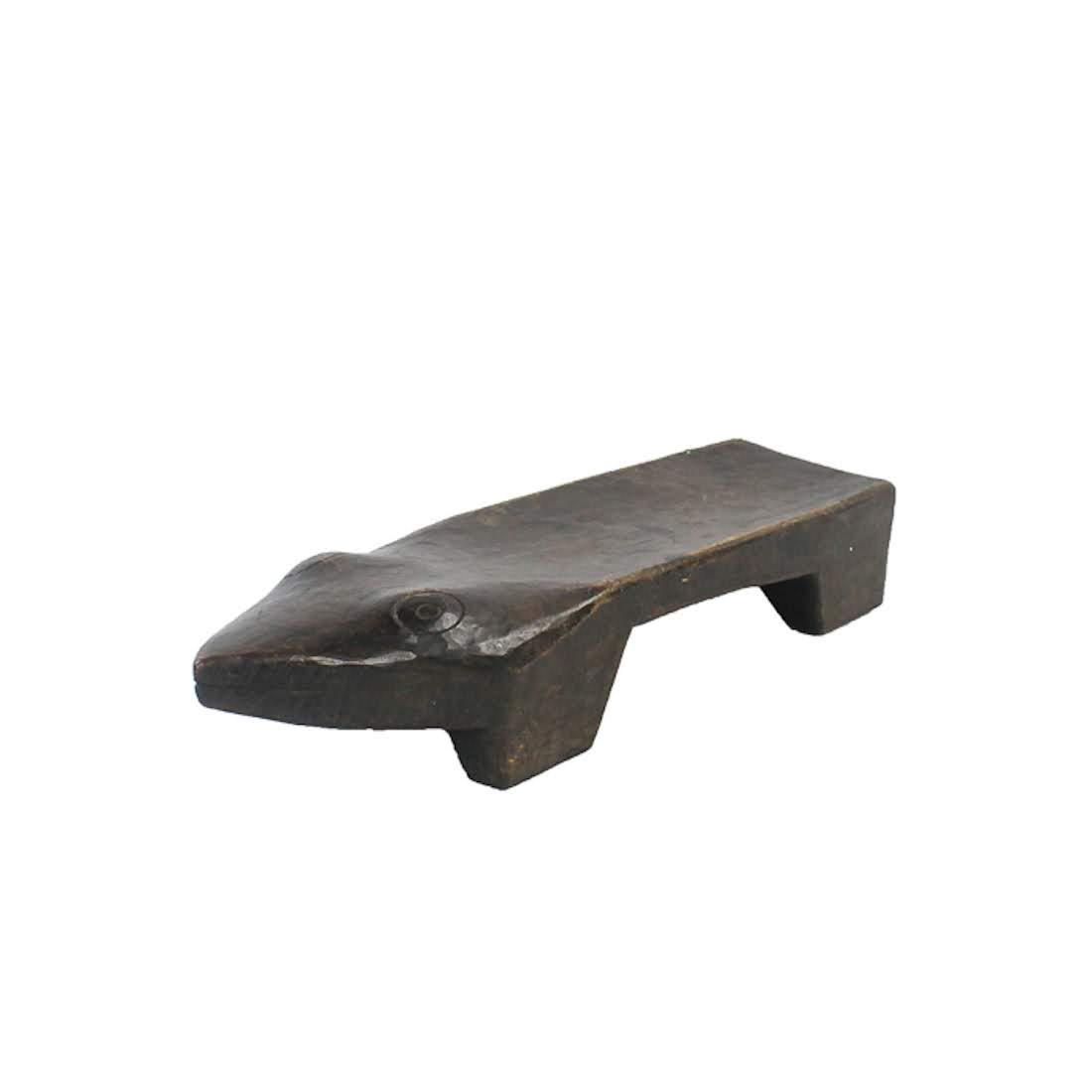 Philippine Ifugao Tribe Hand Carved Wooden Lizard Bench Feb 09