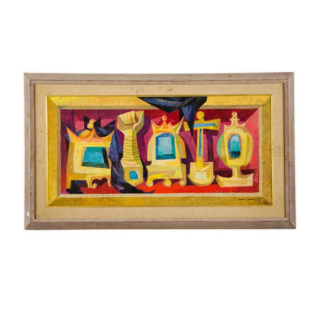 1950s Casein on Board Painting "Reliquary" by Mandel (1 of 16)