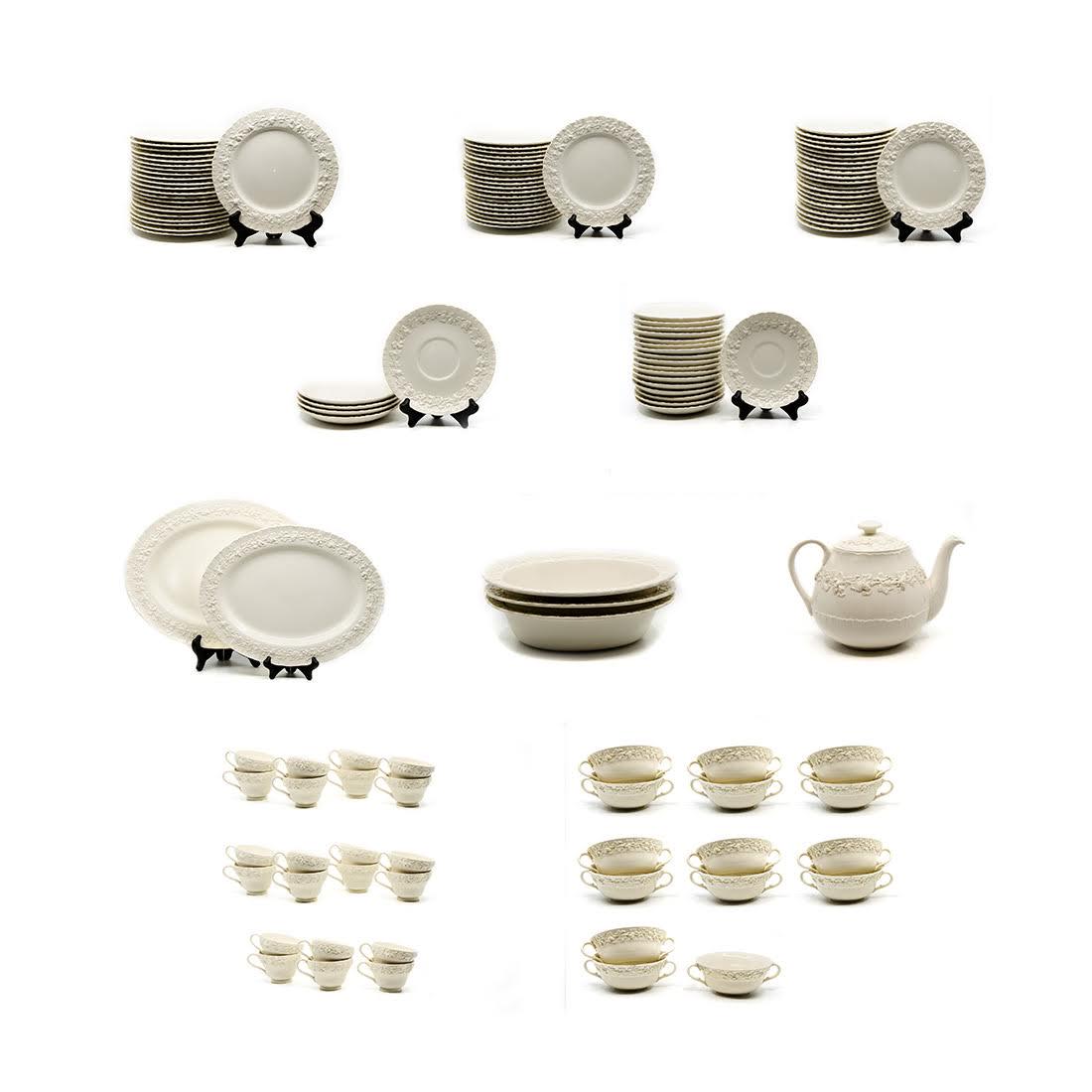 Wedgwood "Embossed Queen's Ware" China Set (1 of 20)