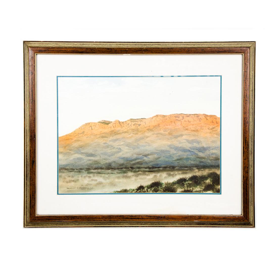 Gouache on Paper Painting "Sandia Sunset" by McCullough (1 of 12)