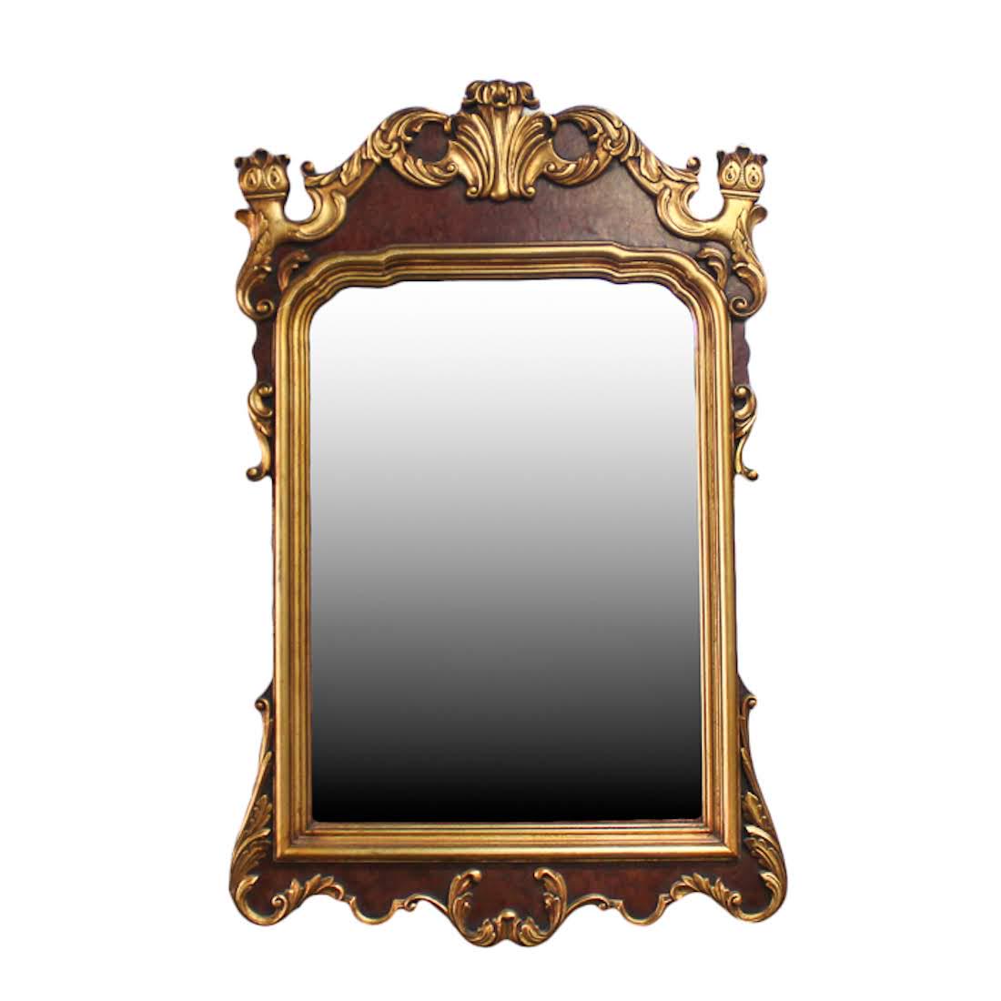 Antique George II Style English Burl Walnut Parcel-Gilt (1 of 4)