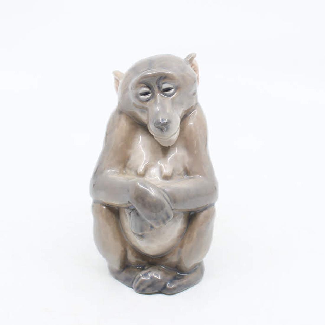 Antique Royal Copenhagen Pregnant Monkey Figurine (1 of 6)