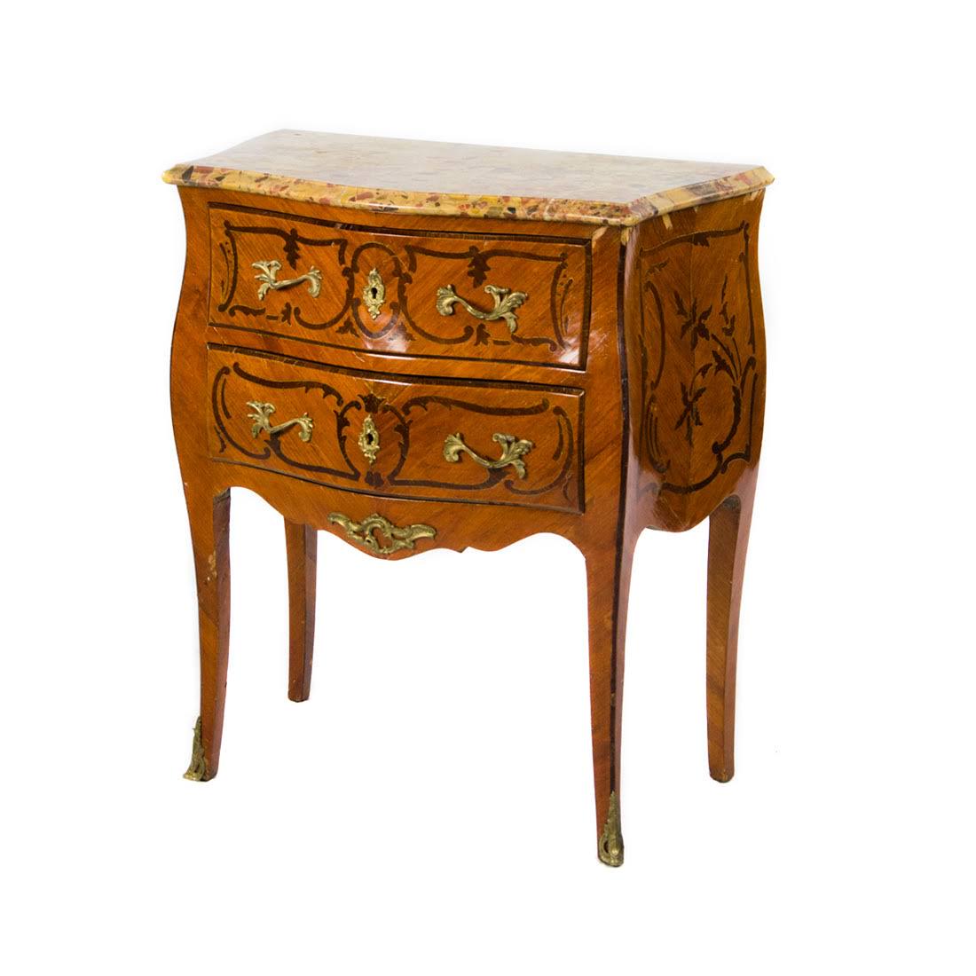 19th C. French Louis XVI Rococo Style Bombe Chest (1 of 20)