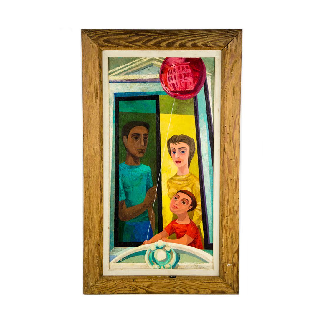 1950s Cubist Casein on Board by Howard Mandel (1 of 16)