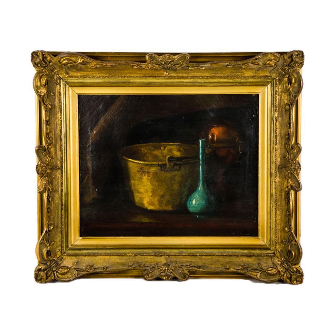 Antique Oil on Canvas Still Life (1 of 12)