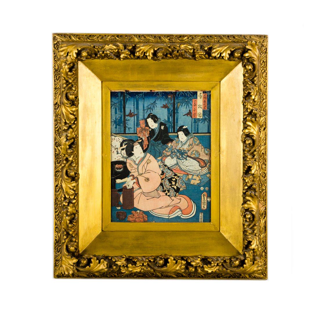 Antique Japanese Ukiyo-e Woodblock on Paper (1 of 14)