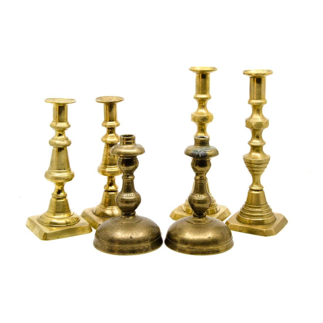 Grouping of Brass Candlestick Holders (1 of 11)