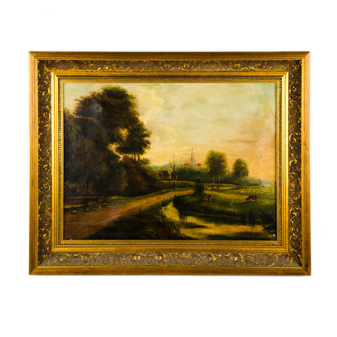 1891 Oil on Canvas Landscape (1 of 15)