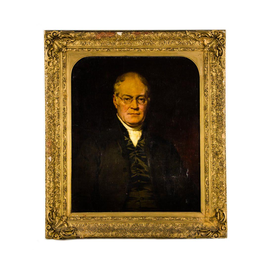 Antique Oil on Canvas Portrait of Older Gentleman (1 of 15)