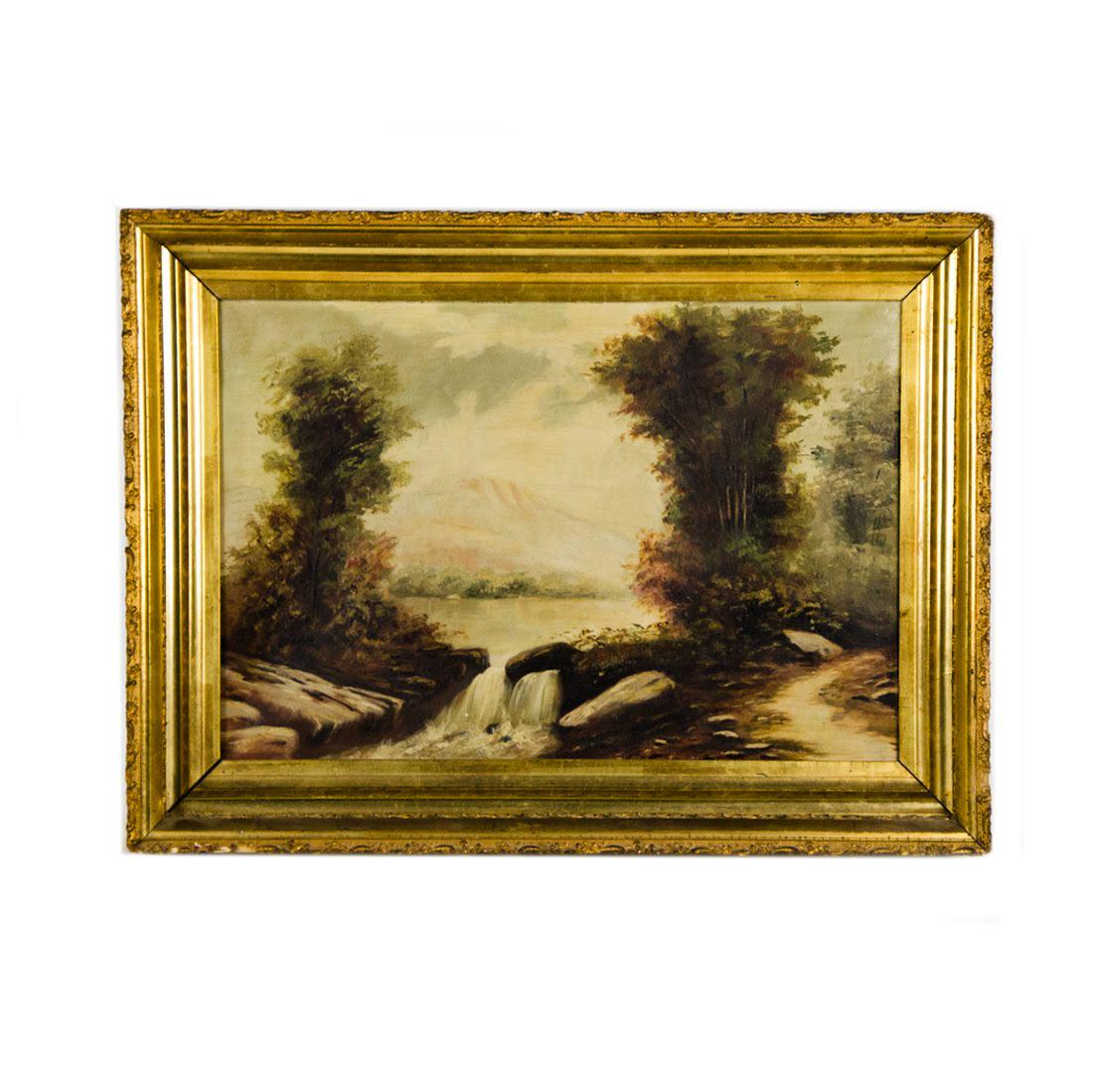 Antique Oil on Canvas Landscape (1 of 11)