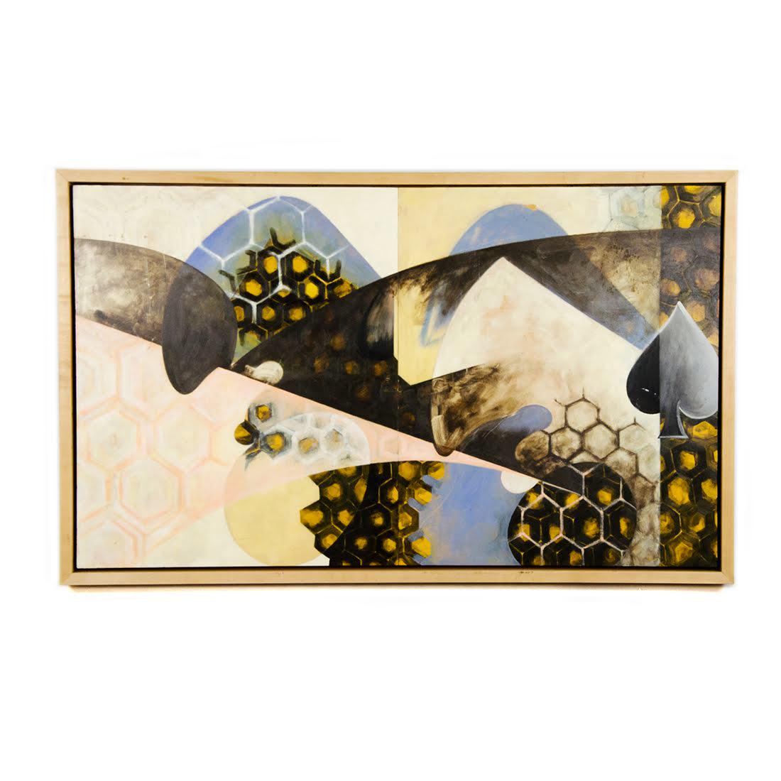 1998 Abstract Oil on Board "Spring Planting Moon" (1 of 14)