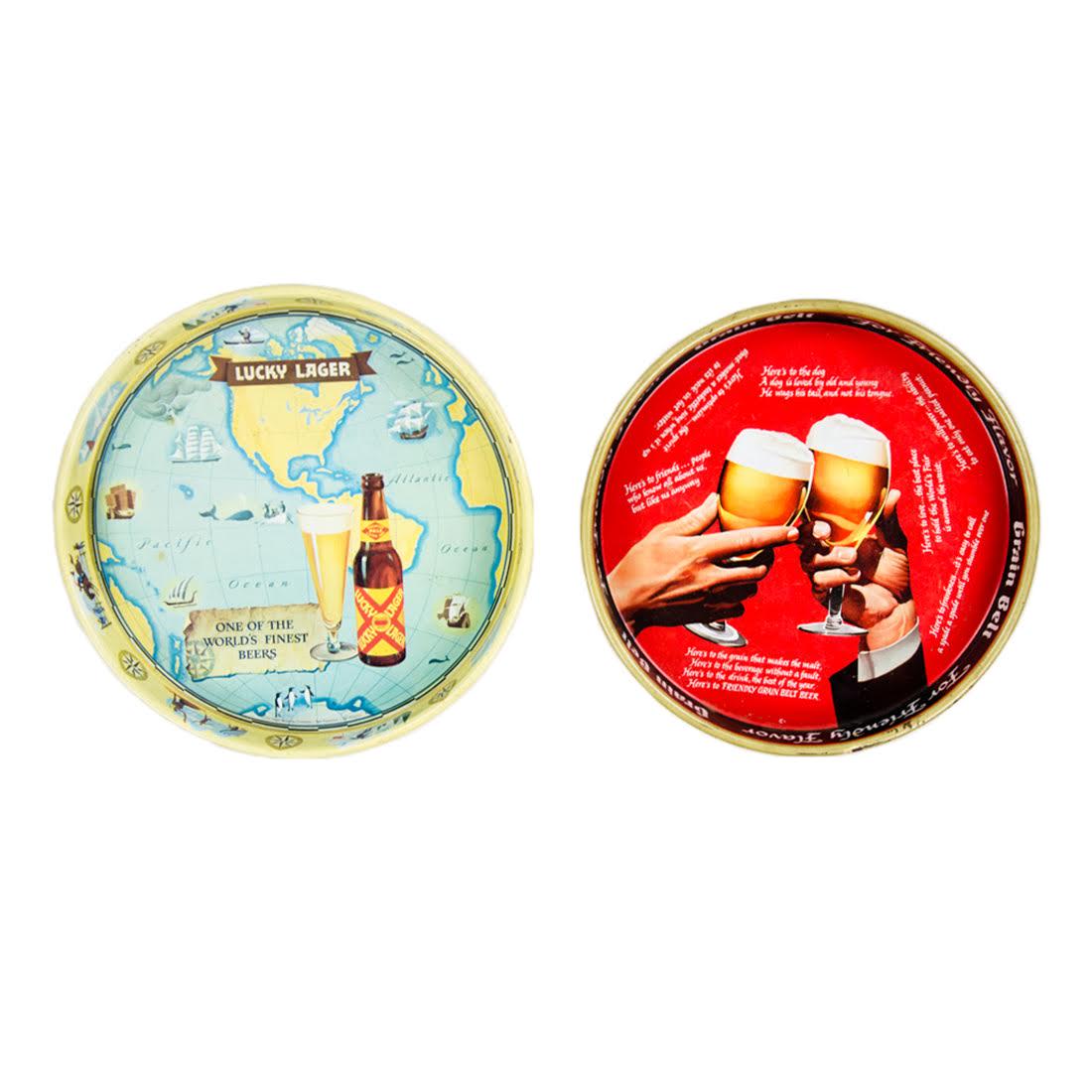 1950s Grain Belt and Lucky Lager Metal Beer Trays (1 of 11)