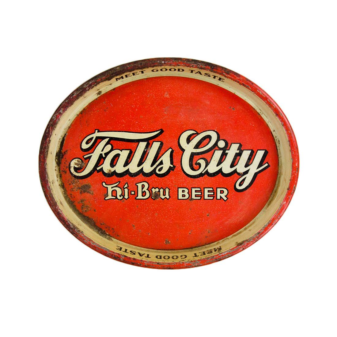 1930s Falls City "hi-Bru" Metal Beer Tray (1 of 7)