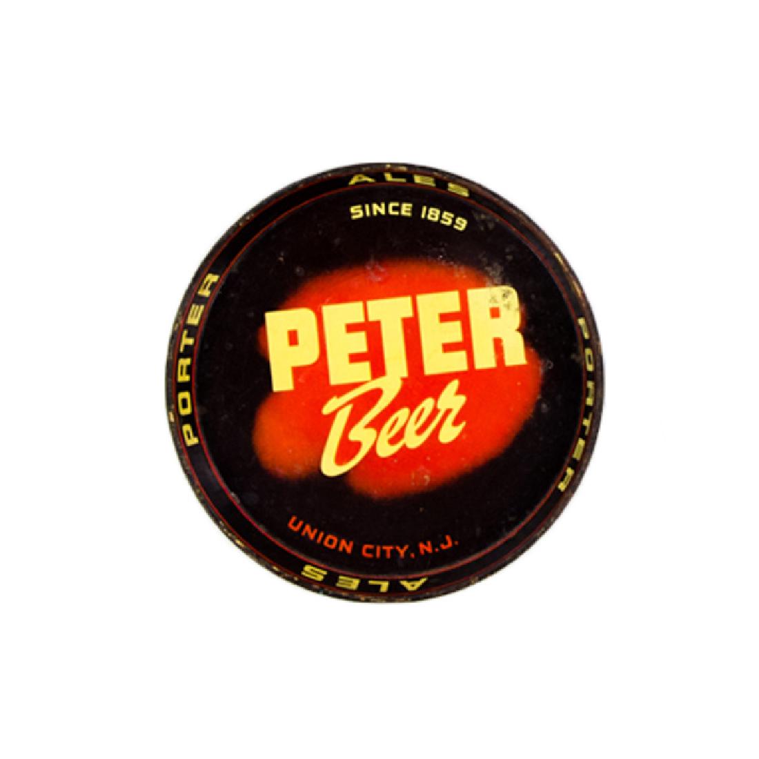 1930s Peter Beer "Porter Ales" Metal Beer Tray (1 of 4)