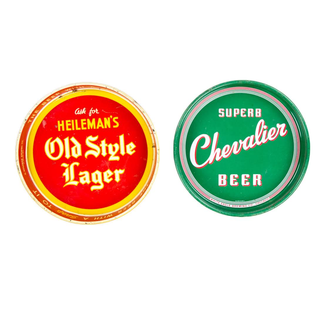 1940s White Eagle and 1930s Heileman's Metal Beer Trays (1 of 12)