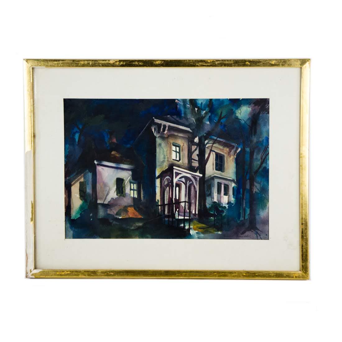 Watercolor on Paper "Moonstruck" by Howard Mandel (1 of 12)