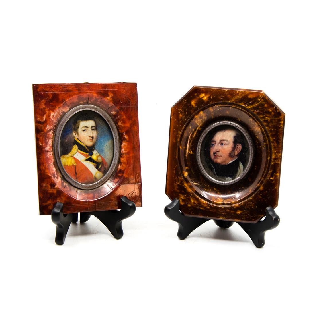 Antique Miniature Portrait Paintings by James H. (1 of 9)
