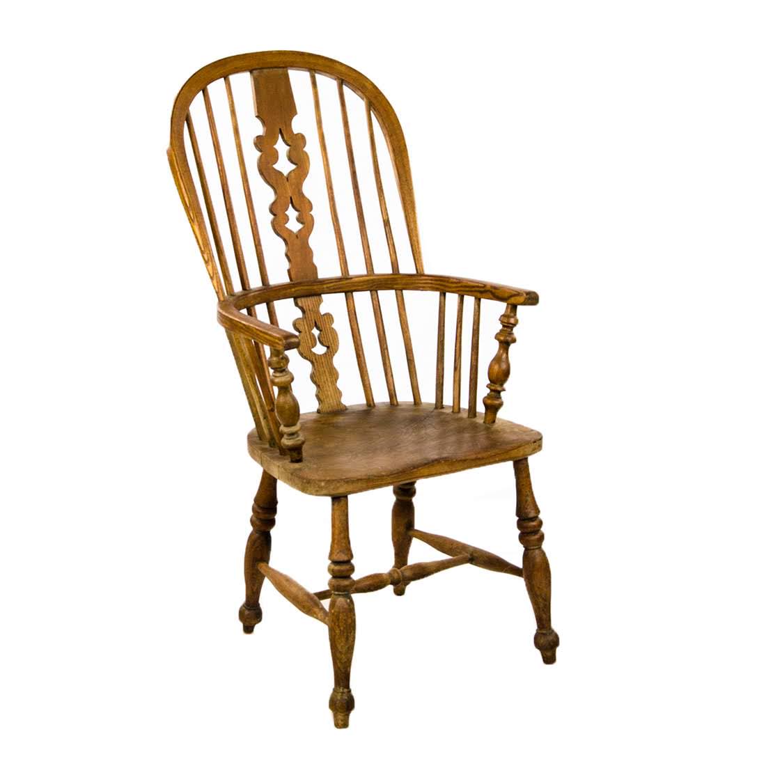 19th C. Oak Spindle-Back Windsor Armchair (1 of 11)
