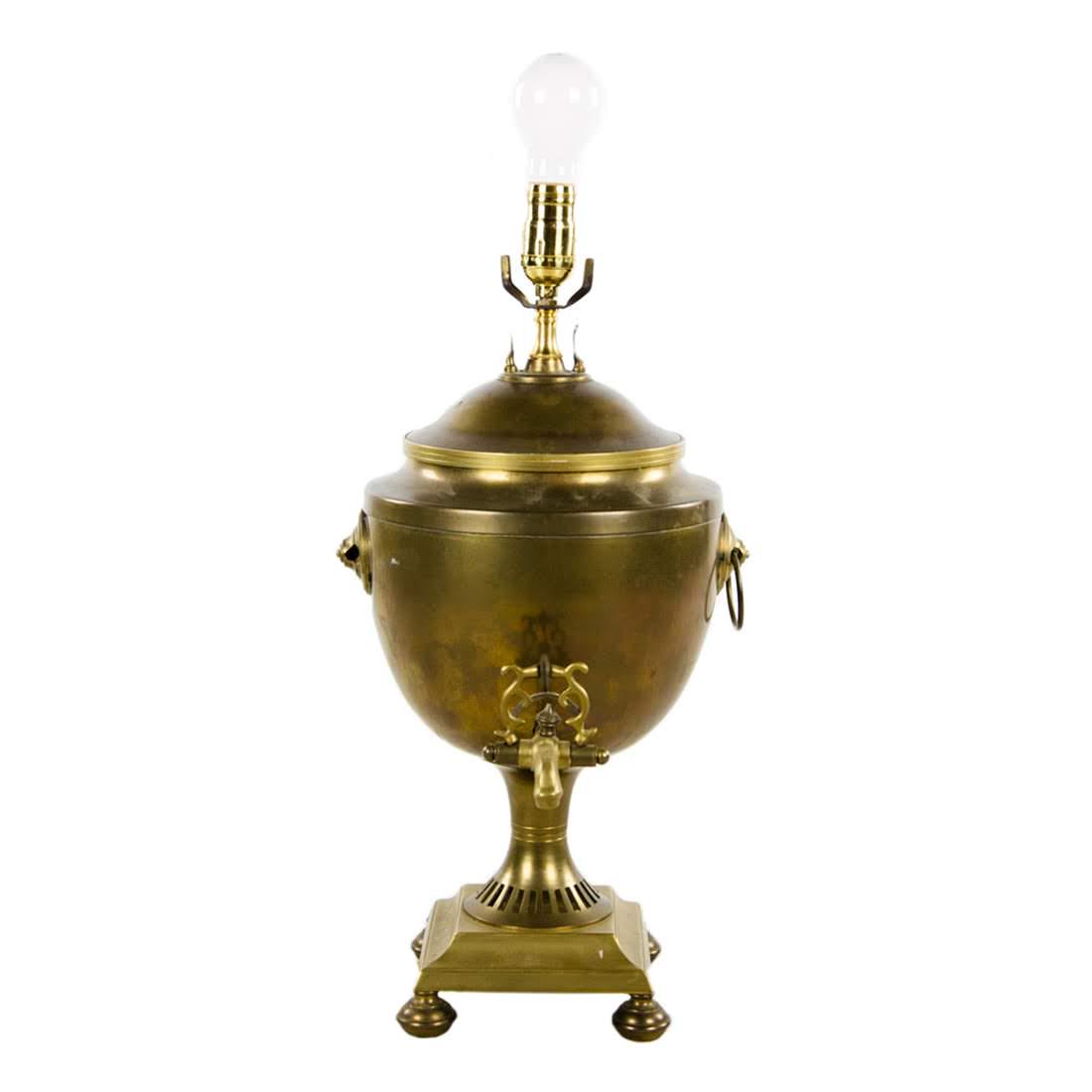 Antique Brass Samovar Lamp (1 of 12)