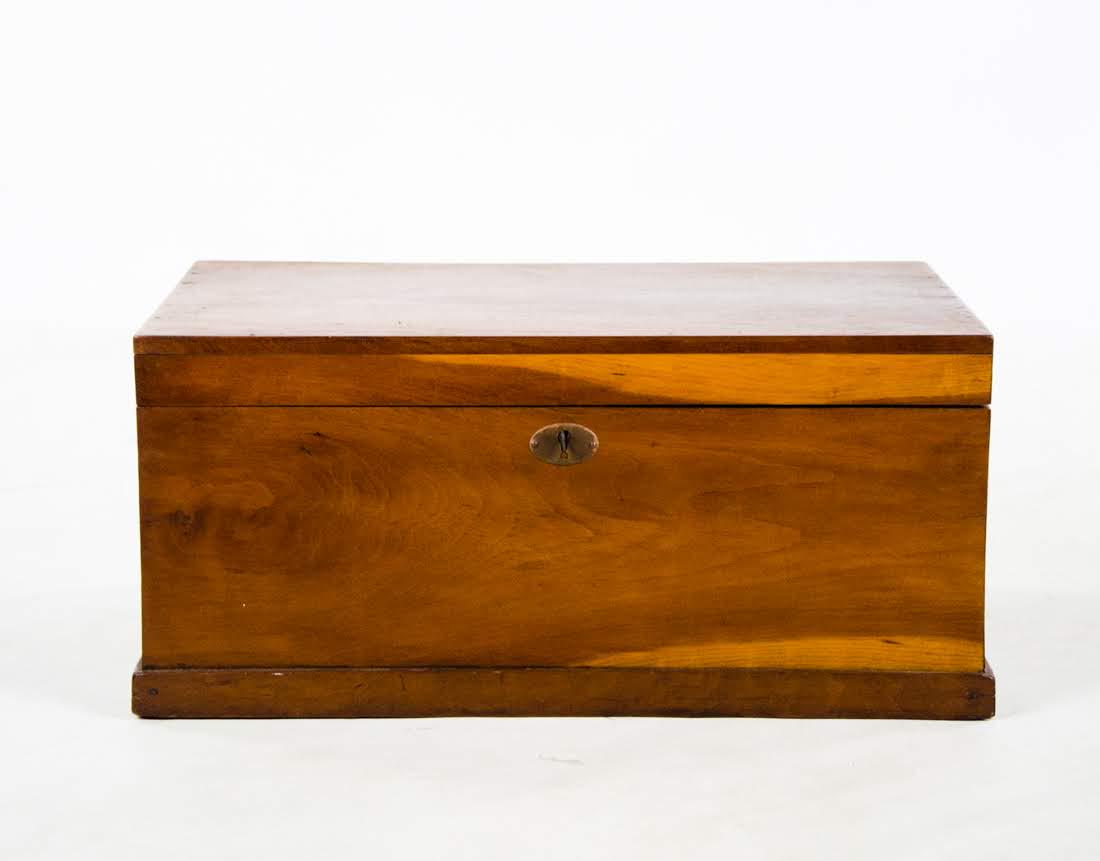 Antique Walnut Locking Document Box with Key (1 of 11)