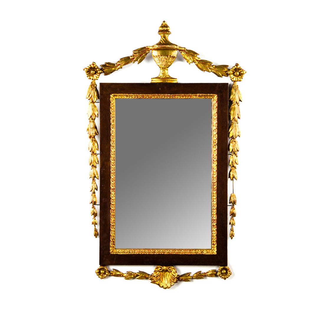 Antique Regency Style Mahogany and Giltwood Mirror (1 of 13)
