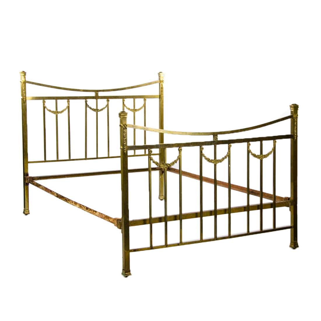 1930s French Louis XVI Style Brass Twin Bed Frame (1 of 15)