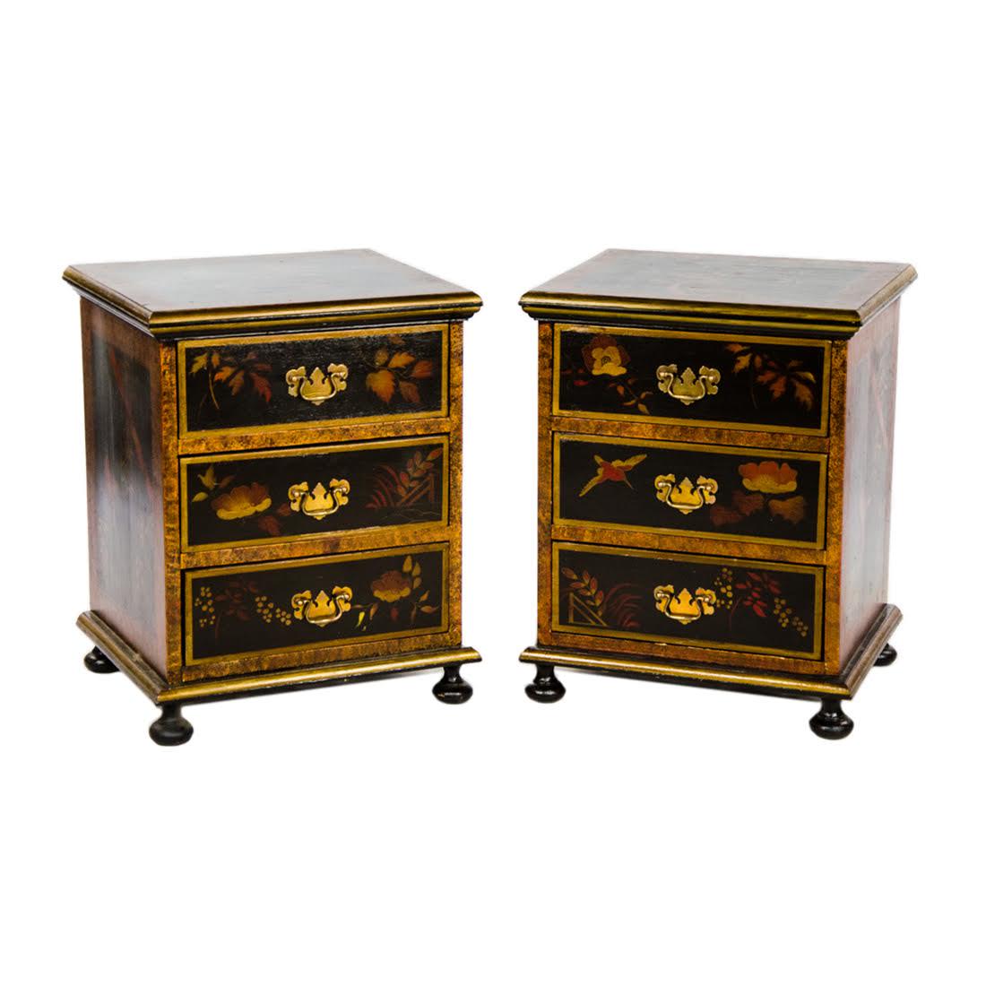 Chinoiserie Hand-Painted Pine Nightstands (1 of 12)