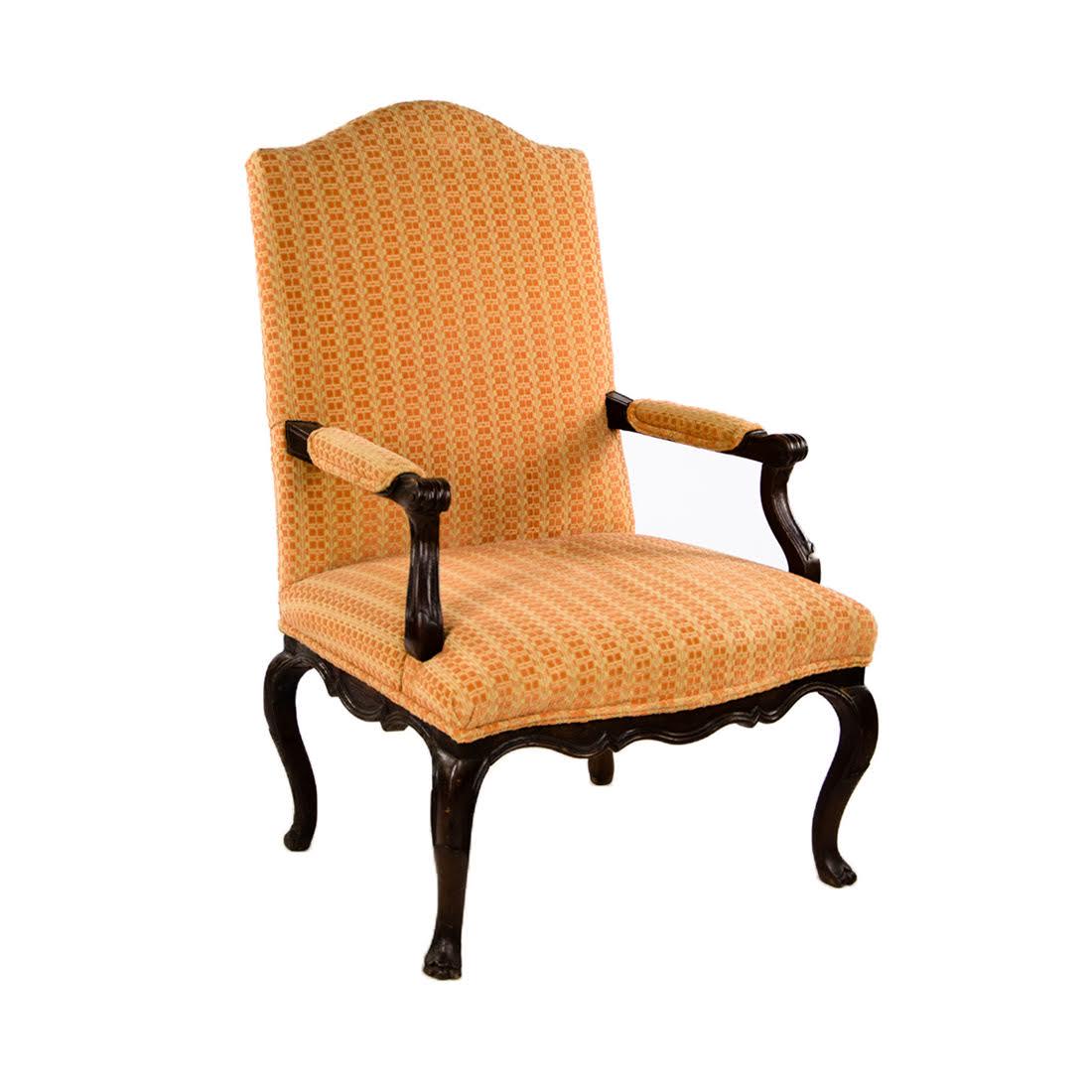 Late 19th C. Continental Oak Fauteuil Armchair (1 of 14)