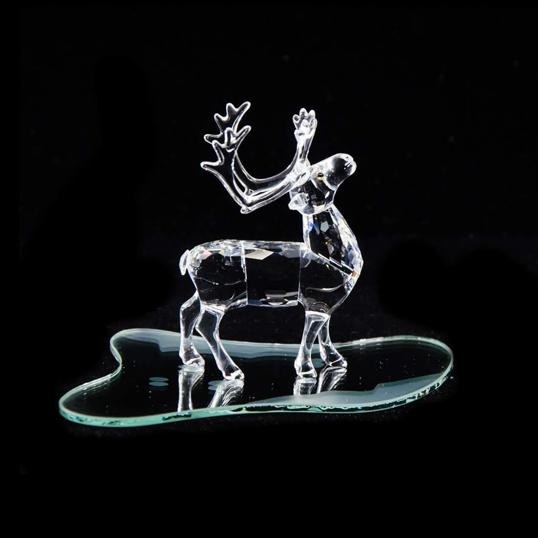 Swarovski Silver Crystal Reindeer Figurine - 7475 (1 of 14)