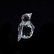 Swarovski Silver Crystal Penguin Figurine - 7661