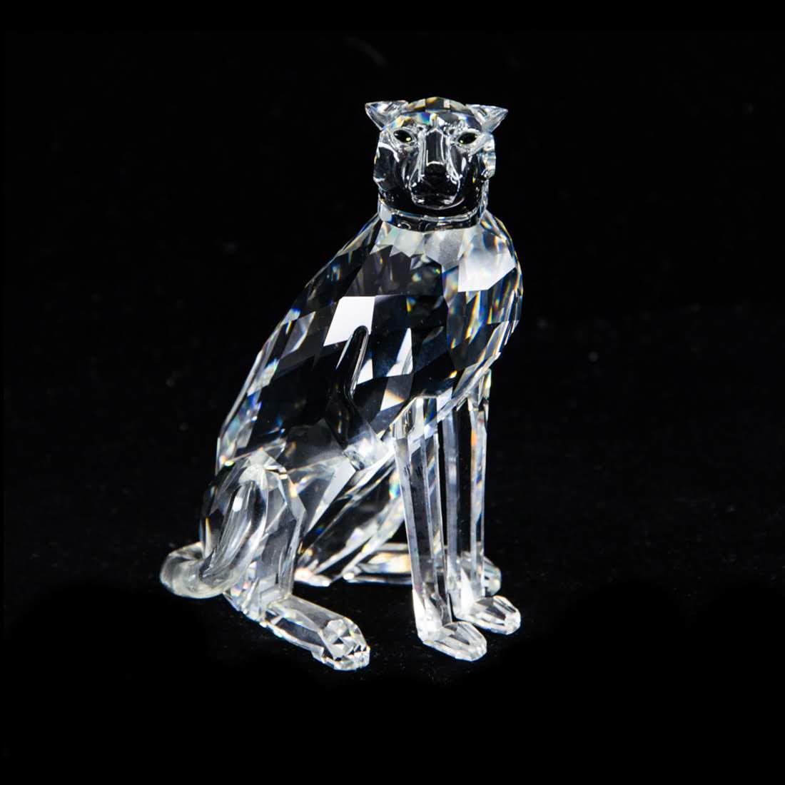 Swarovski Silver Crystal Cheetah Figurine - 183225 (1 of 10)