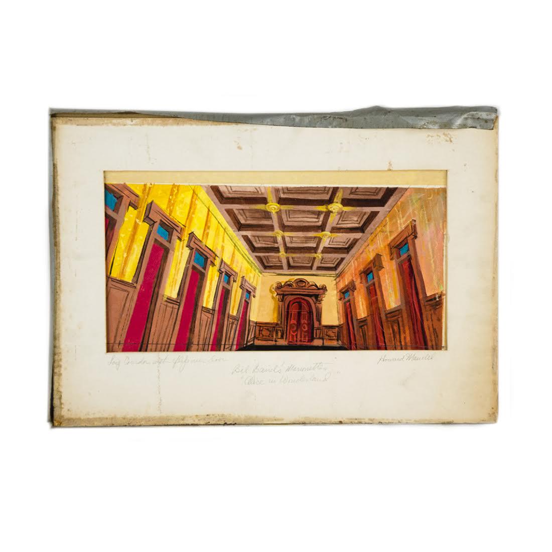 1974 Set Design Watercolor on Paper by Howard Mandel (1 of 12)