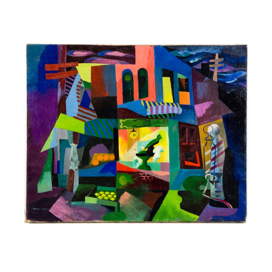 Cubist Oil on Canvas by Howard Mandel (1 of 14)