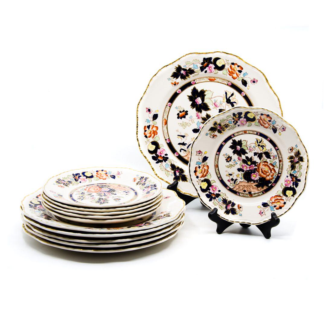 Set of Mason's Mandarin Hand-Painted Porcelain Plates (1 of 11)