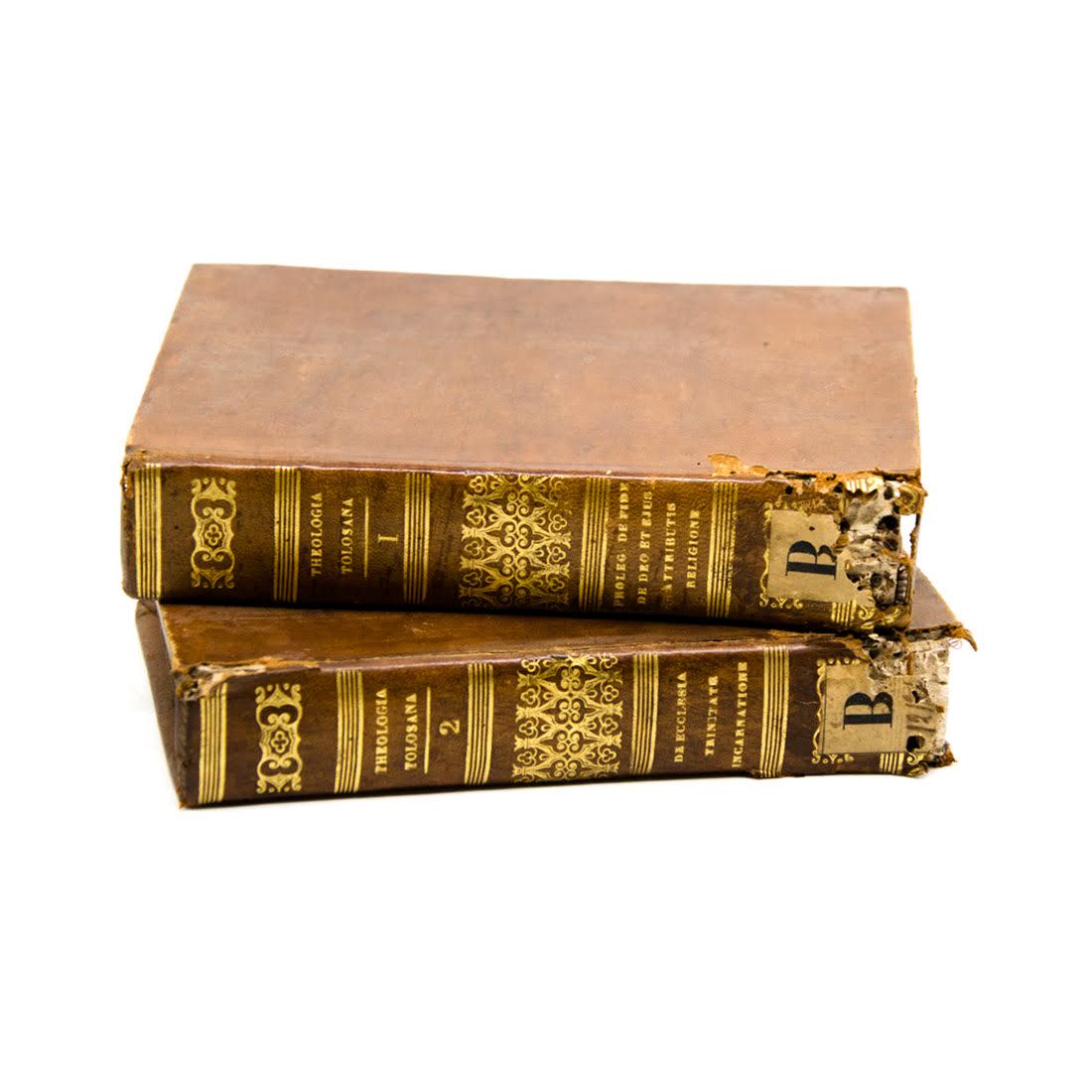 1835 Latin Leather-Bound Books "Compendiosae..." (1 of 8)