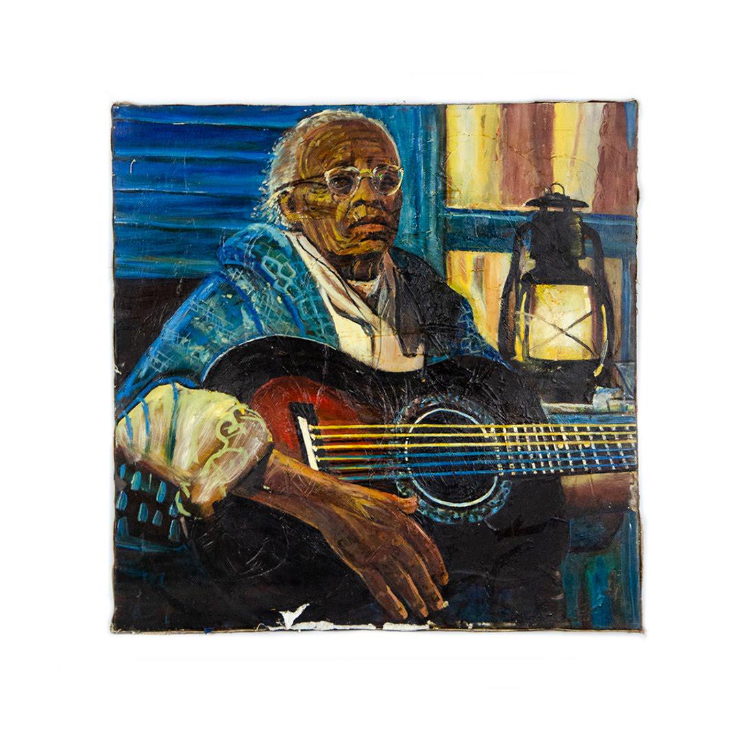 Oil on Canvas Portrait of Guitarist (1 of 13)