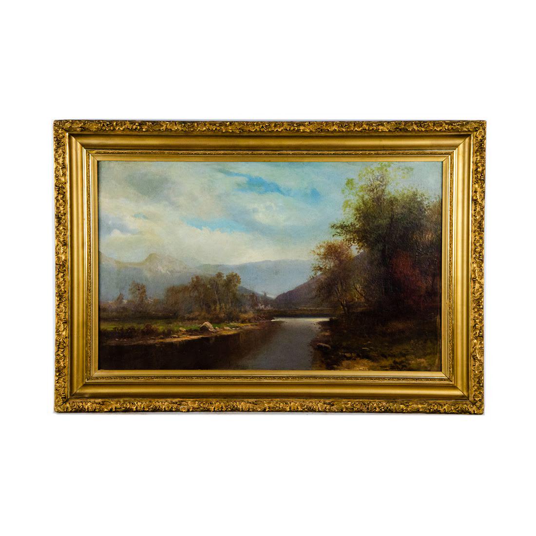 Antique Oil on Canvas Landscape (1 of 20)